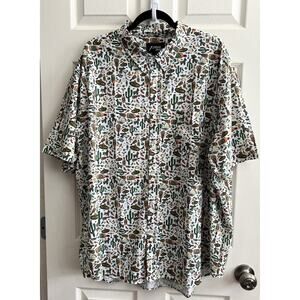 7 STRONG BRAND Down To Feista Mexican Novelty Button Down Tiki Shirt